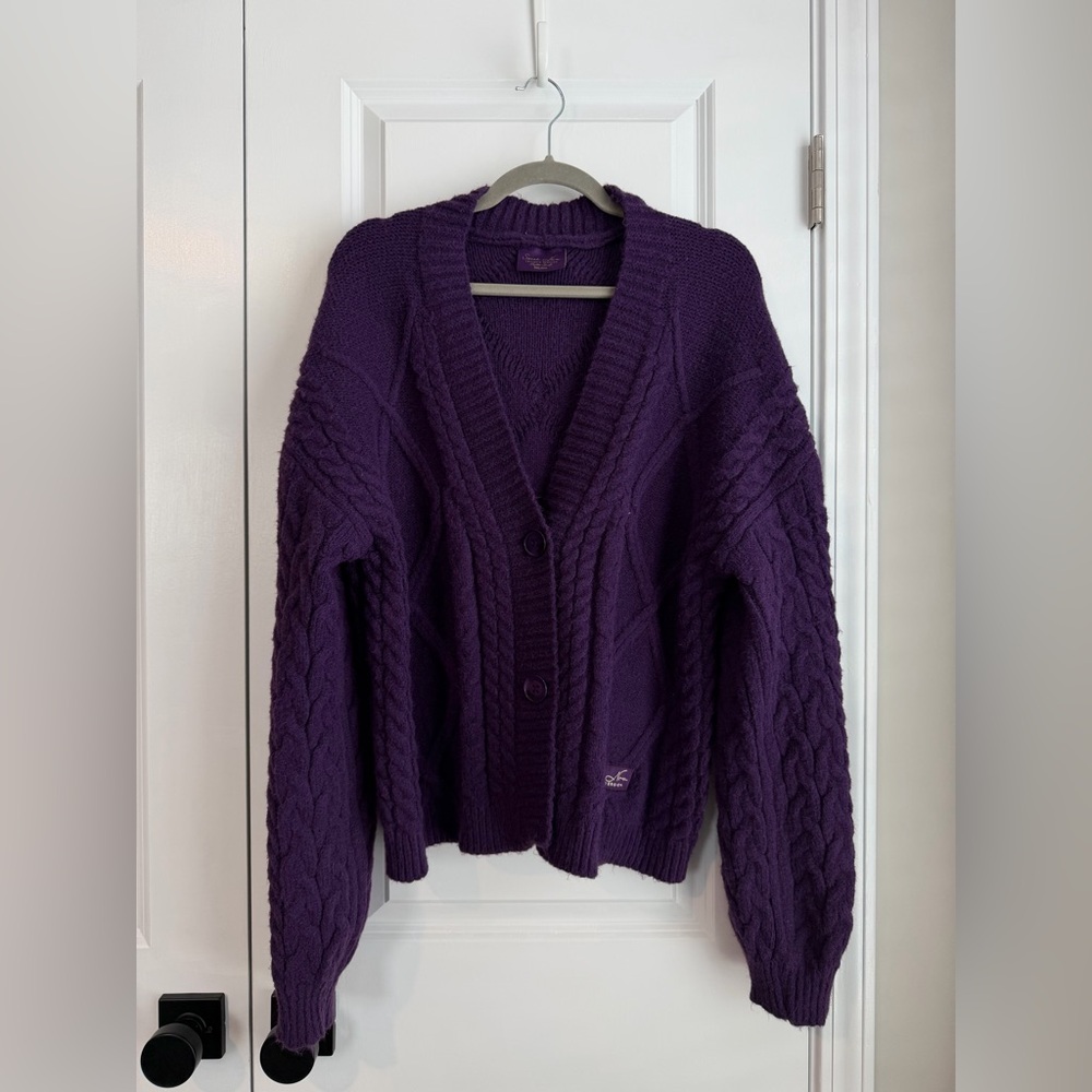 Speak Now Taylor's Version Cardigan Official Merch Deep Purple Gold Stars 3X/4X